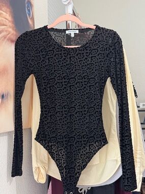 Good American Mesh Bodysuit Sz 2/m